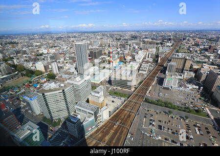 Vista dalla Torre JR, Sapporo, Hokkaido Foto Stock