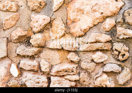 Parete di sfondo di pietra. Foto Stock