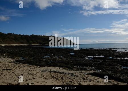 Il paesaggio costiero, Falmouth Cornovaglia Foto Stock