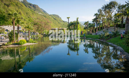 I Giardini di Castel Trauttmansdorff di Merano: Un progetto davvero unico - i Giardini sono uno dei più rinomati giardini botanici d'Italia - Merano-Italia. Foto Stock