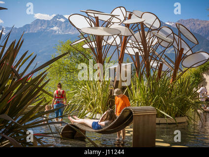 I Giardini di Castel Trauttmansdorff di Merano: Un progetto davvero unico - i Giardini sono uno dei più rinomati giardini botanici d'Italia - Merano-Italia. Foto Stock