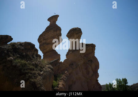 El Picuezo e La Picueza rocce Autol, La Rioja, Spagna. Foto Stock