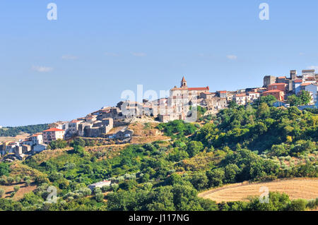 Vista panoramica di Oppido Lucano. Basilicata. L'Italia. Foto Stock