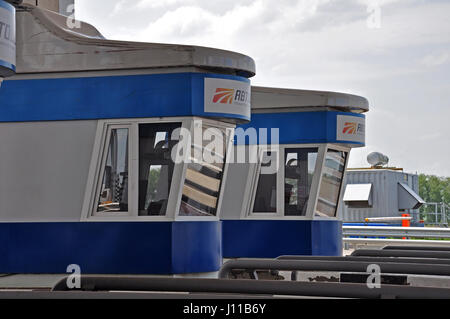 TULA, RUSSIA - 20.05.2015. Punti di pagamento sulla autostrada M4 Don Foto Stock