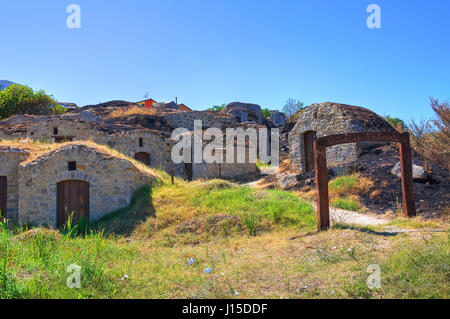 Città del palmenti. Pietragalla. Basilicata. L'Italia. Foto Stock