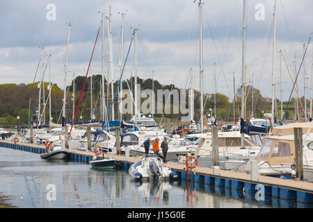 Lymington, georgiano città costiera sul Solent, nel nuovo distretto di foresta di Hampshire, Inghilterra, Regno Unito Foto Stock