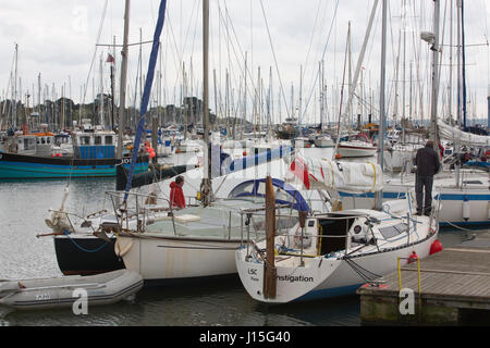 Lymington, georgiano città costiera sul Solent, nel nuovo distretto di foresta di Hampshire, Inghilterra, Regno Unito Foto Stock