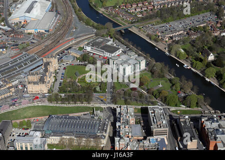 Vista aerea del principale York Hotel, York, Yorkshire, Regno Unito Foto Stock