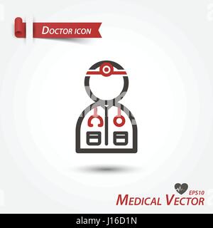 Medico icona . vettore medico . Illustrazione Vettoriale