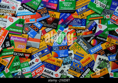 Pellicola analogica marche Foto Stock