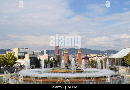 La Fontana Magica di Barcellona, Spagna Foto Stock