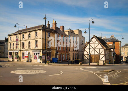 Chippenham town center dal vecchio mercato mostra fine del museo Foto Stock