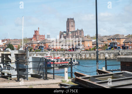 Brunswick,Dock Liverpool,marina, lusso,appartamenti,Liverpool, Merseyside,l'Inghilterra,Unesco,città dichiarata Patrimonio Mondiale,città,Nord,Nord,l'Inghilterra,inglese,UK. Foto Stock