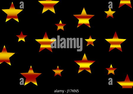 A strisce orizzontali stelle Foto Stock