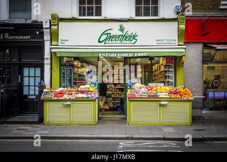 Greenfields, del medio oriente e cibi continentali, Crawford Street, Londra, Regno Unito Foto Stock