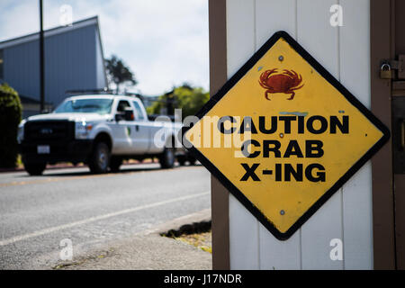 Punto di ancoraggio, California, Stati Uniti d'America. Una mecca fro attività di pesca del granchio e carne di granchio. Foto Stock