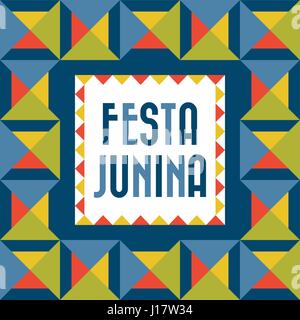 Una illustrazione vettoriale di festa junina design poster Illustrazione Vettoriale