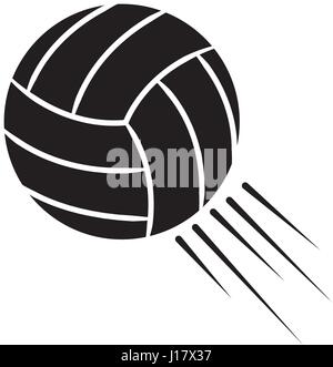 Sfera di contorno per giocare a pallavolo icona Illustrazione Vettoriale