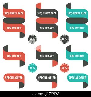 Una illustrazione vettoriale di shopping online icona set Illustrazione Vettoriale