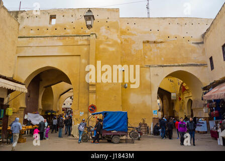 Bab Semmarine, Fes el-Jdid, Fez, in Marocco, Africa Foto Stock