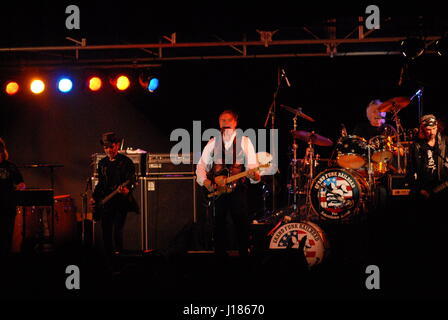 Grand funk railroad live sul palco del pompano festival di frutti di mare sulla spiaggia Foto Stock