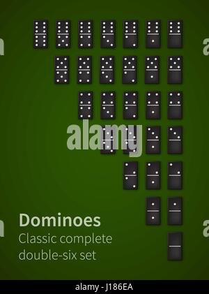 Domino ossa impostato Illustrazione Vettoriale