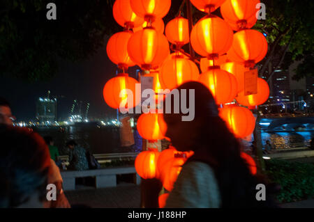 Lanterne a Chinatown, Singapore Foto Stock