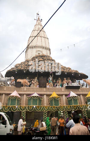 Daan ghati tempio, govardhan, mathura, Uttar Pradesh, India, Asia Foto Stock