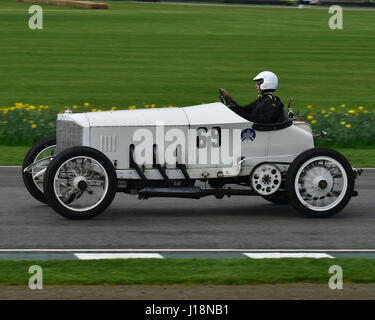 David Biggins, Daimler Mercedes Rennwagen, Edwardian automobili, S F Trofeo di bordo, Goodwood LXXV Assemblea dei Soci, Goodwood, West Sussex, marzo 2017, GRRC, ci Foto Stock