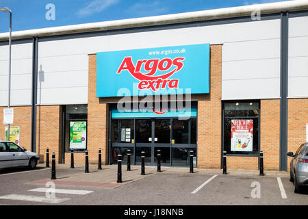 Argos Extra Store front, Warminster, Wiltshire, Inghilterra, Regno Unito Foto Stock