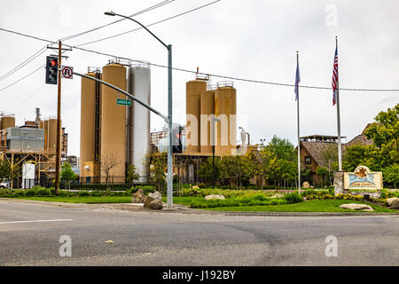 Il Hilmar Cheese Company in Hilmar California Foto Stock