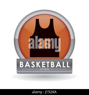 Design Basketballl. sport icona. Sfondo bianco , vettore Illustrazione Vettoriale