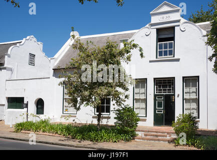 Esempio classico del XIX secolo Cape Dutch Architecture Dorp Street Stellenbosch Western Cape Sud Africa Foto Stock