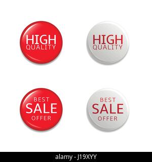 Etichetta di sconto impostato Illustrazione Vettoriale