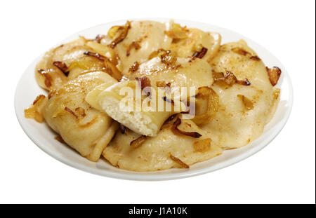 Piastra del Pierogies Foto Stock