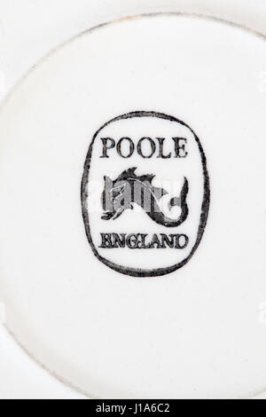 Vintage Poole Logo in ceramica sotto il timbro English azienda ceramica Foto Stock