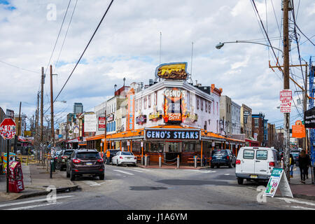 Genos bistecche di Filadelfia in Pennsylvania Foto Stock