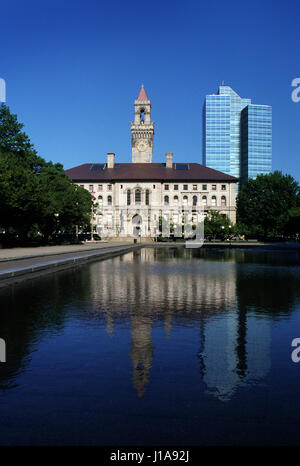 City Hall nel centro cittadino di Worcester, Massachusetts - Stati Uniti Foto Stock