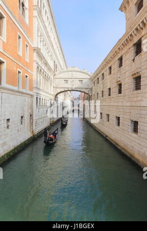 Il Ponte dei Sospiri (Italiano: Ponte dei Sospiri, Rio di Palazzo Venezia Italia Foto Stock