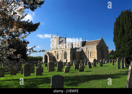 St Marys chiesa, Woodnewton village, Northamptonshire, England, Regno Unito Foto Stock