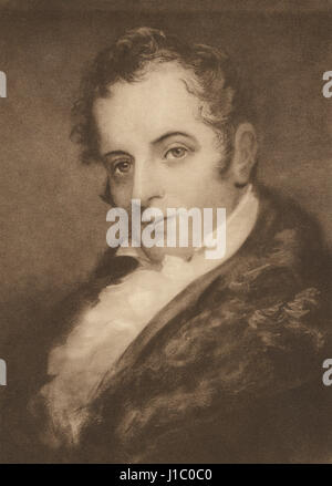 Washington Irving (1783-1859), scrittore americano e diplomatico, Ritratto Foto Stock