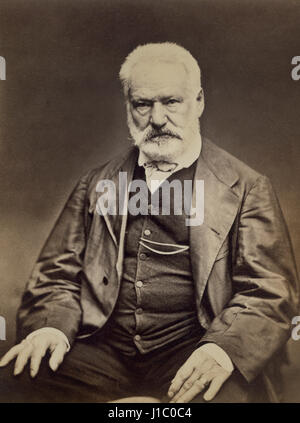 Victor Hugo (1802-85), poeta francese, romanziere e drammaturgo, ritratto da Étienne Carjat, 1876 Foto Stock