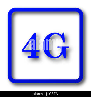 4G icona. 4G pulsante sito web su sfondo bianco. Foto Stock