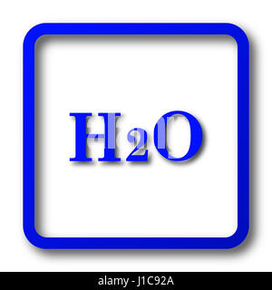 H2O icona. H2O sito web pulsante su sfondo bianco. Foto Stock