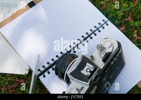 In stile vintage photo blog di sfondo o modello Foto Stock