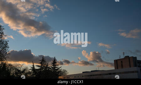 Bella serata cloudscape a Copenhagen, Danimarca Foto Stock