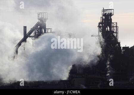 Port Talbot Steel Works, Galles del Sud Foto Stock