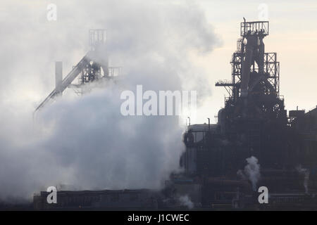 Port Talbot Steel Works, Galles del Sud Foto Stock