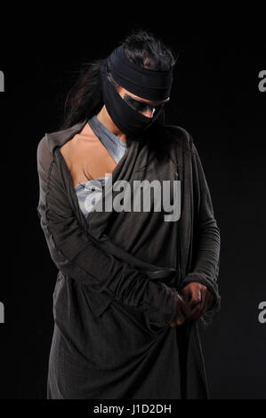 Diversi design costume sul guerriero donna Foto Stock