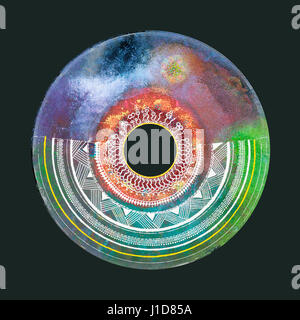 Abstract mandala dipinto a mano Foto Stock